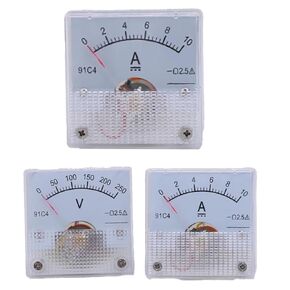 91C4 DC Ammeter Pointer Milliammeter 50mA 500mA 1A 2A 50A/75mV Shape 45 * 45mm 1Pcs(5A) in Saudi Arabia