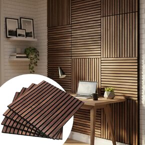 4-Pack RT60X Pro Acoustic Wood Panels, 24x24 Inch | Noise Reduction & Sound Absorption Panels for Home Studio, Office, Gaming Room | Fire-Retardant, UV Coated in Saudi Arabia