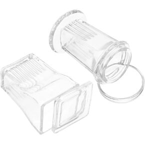2pcs Glass Staining Jar with Lid Glass Slide Container for 5 and 9 Microscope Slides for Lab Experiments in Kuwait