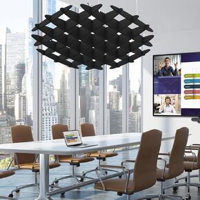 لوحات سقف صوتية، لوحات ممتصة للصوت، معالجة صوتية لتقليل الضوضاء للمكتب، استوديو الموسيقى، المنزل، الفصل الدراسي (سداسي، بيج فاتح) in Kuwait