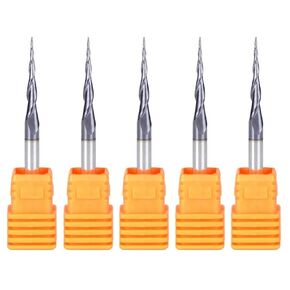 5 قطعة HRC55 مدبب الكرة الأنف دوامة نهاية مطحنة R0.5xD4x20.5x50L التنغستن الصلبة كربيد CNC راوتر بت 2 الناي الكرة الأنف نهاية مطحنة قاطعة المطحنة in Kuwait
