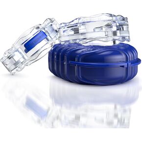 SilentZzz - جميع واقيات الفم المضادة للشخير التي تم تصميمها من قبل إدارة الغذاء والدواء الأمريكية (EVA) (1+1 احتياطية) - قطع أبواق مضادة للشخير قابلة للتعديل مع تصميم حاصل على براءة اختراع لنوم هادئ ليلاً، حجم متوسط in Kuwait