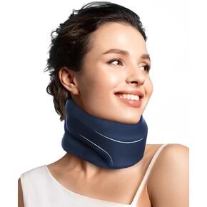 Neck Brace Cervical Collar - Neck Support Brace for Sleeping, Soft Foam Wraps Keep Vertebrae Stable and Aligned for Relief of Cervical Spine Pressure for Women & Men, (12.6-15.8 Inch) Grey in Saudi Arabia