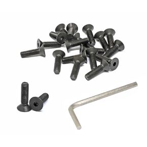 Iexcell 100 قطعة M3 × 6 مم درجة الخيط 0.5 مم من سبائك الصلب 12.9 درجة مقبس سداسي برأس مسطح مجموعة مسامير براغي، لمسة نهائية من أكسيد الأسود in Kuwait