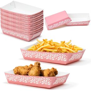 Derby Gingham Food Trays - 50Pcs Green Gingham Unassembled Trays Nacho Snack Chicken Holder Disposable Paper Plates Derby Day Racing Decorations Horse Carnivals Party Food Containers in Kuwait