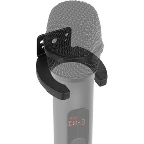 GEEKRIA for Creators حامل تثبيت على الحائط للميكروفون، شماعة تخزين ميكروفون سلكية ولاسلكية، تصميم موفر للمساحة للمنزل والمكتب واستوديو التسجيل، سهل التركيب (مقعدين/أسود) in Kuwait