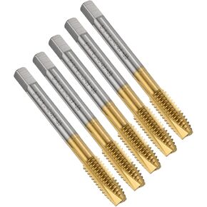 5/16-18 UNC Spiral Point Thread Taps, Screw Tap Threading Tapping Tool, High Speed Steel Titanium Coating Tap Tapping Bit for Drilling Milling, 5 Pcs in Kuwait