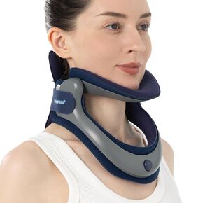 Velpeau Neck Brace for Neck Pain and Support, Soft Cotton Pads, Cervical Collar Restricting Cervical Motion, Relieves Discomfort and Spine Pressure (Foam Pads Version) in Kuwait