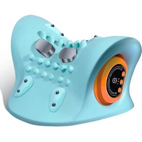 GYSIEN Neck Massager, Neck and Shoulder Relaxer with Heat, 3 Modes, Portable Pillows for Pain Relief and Muscle Relax, 26° Angle Cervical Traction Device for Back, Shoulder in Saudi Arabia