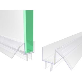 شريط عازل سفلي لباب الدش بدون إطار لزجاج 3/8 بوصة (10 مم)، 39.3 بوصة، حاجز دش من البولي كربونات فائق الوضوح، حاجز حماية المياه in Kuwait