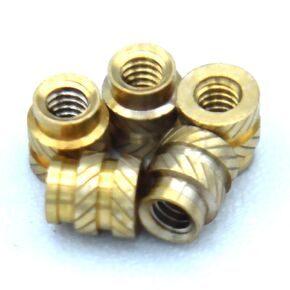 [ منتجات J&J ] إدراج نحاسي IUTB-256، 2-56 ملولب، 3.7 مم OD، طول 4 مم، إدراجات تثبيت الحرارة، 100 قطعة in Kuwait