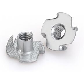 25 PCS M8 T-Nuts 304 Stainless Steel Four-Jaw Tee Nuts, Corrosion-Resistant Threaded Inserts for Wood, Cabinetry, Rock Climbing Holds, Home, Hotel & Outdoor Furniture in Kuwait