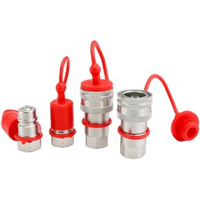 2SET 1/2 "NPT Ag قارنة التوصيل السريع الهيدروليكية مع أغطية الغبار، (ISO5675) قارنة التوصيل السريع الهيدروليكية الرائدة في الكرة in Kuwait