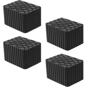 4 قطع من وسادات الرفع التلقائية من المطاط الصلب، وسادة فاصل كتلة الرفع مضادة للانزلاق لمصاعد السيارة والرافعات والرفوف، سعة تحميل 3000 رطل، 6-1/3 بوصة × 4-3/4 بوصة × 1 بوصة in Kuwait