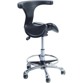 كرسي دوار مريح بمقعد منفصل مع دعم للظهر، مقعد طبي بارتفاع قابل للتعديل، عجلات دوارة 360 درجة، خيارات إمالة، مثالي لمكتب الأسنان، والمنتجعات الصحية، والمنزل، واستخدام العيادة (48-60 سم (18 7 in Kuwait