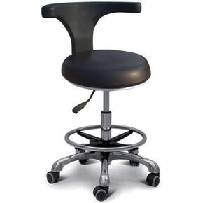 مقعد مساعد طبيب الأسنان مع مسند ذراع يدور 360 درجة، كرسي سرج من جلد البولي يوريثان، ارتفاع طبي مريح قابل للتعديل للصالون والعيادة والاستخدام المكتبي in Kuwait