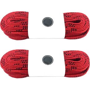 أربطة هوكي التزلج المشمعة من Silfrae، تباع في زوجين، شديدة التحمل، مثالية للهوكي، رولر ديربي، والزلاجات، والأحذية طويلة الرقبة، متوفرة بمقاسات متعددة ومتعددة الألوان. (أحمر، 84 بوصة) in Kuwait