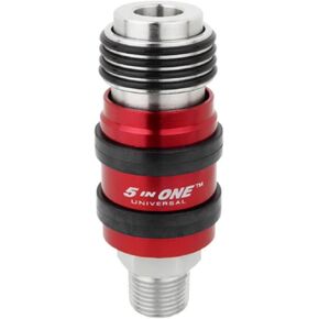 Milton 5 in One ™ S-1753 Universal Safety Homost Quick-Connect Industrial Acpler ، 1/4 "Body 3/8" Mnpt in Kuwait