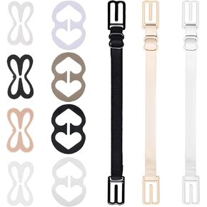 مقاطع حزام صدرية ، مقاطع صدرية 12pcs لصنع Racerback ، حاملي حزام حمالة الصدر للانزلاق ، مقاطع حمالة صدرية قابلة للتعديل لإخفاء الأشرطة - انشقاق محول حمالة الصدر (أسود ، بيج ، أبيض ، واضح) in Kuwait