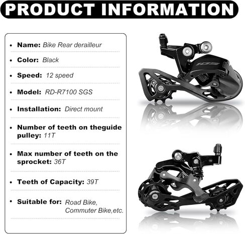 Bike 12 Speed Derailleur RD-R7100 Bicycle Rear Derailleur Direct Mount for Road Bike in Saudi Arabia