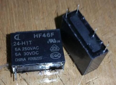 HF46F 5-HS1/12-HS1/12-HS1T/24-H1/24-H1T HF46F-G 5-HS1TGF/9-H1(610) (46F-5V/9V/12V/24V-5A/7A) مرحل 4 دبابيس 1 قطعة (الحجم: HF46F 12-HS1T) in Kuwait