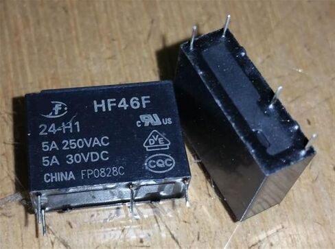 HF46F 5-HS1/12-HS1/12-HS1T/24-H1/24-H1T HF46F-G 5-HS1TGF/9-H1(610) (46F-5V/9V/12V/24V-5A/7A) مرحل 4 دبابيس 1 قطعة (الحجم: HF46F 12-HS1T) in Kuwait