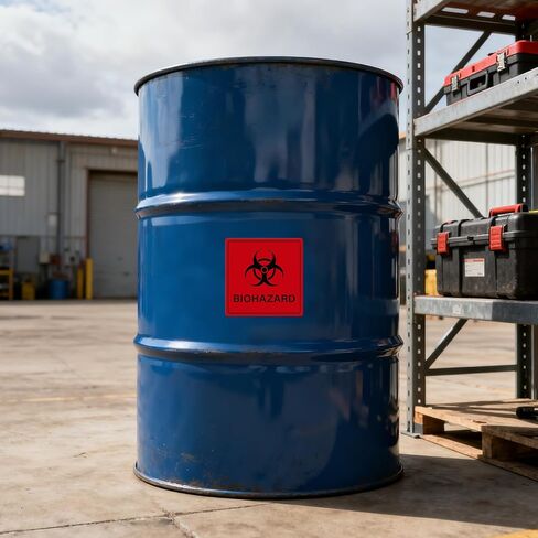 20 عبوة من ملصقات التحذير من المخاطر البيولوجية، مقاس 15.24 سم × 15.24 سم، كبيرة باللون الأحمر ذاتية اللصق، علامة خطر حيوي مقاومة للماء ومقاومة للتمزق، علامات أمان للمختبرات وحاويات النفايات الطبية الخطرة، تحذير للمنشأة in Kuwait