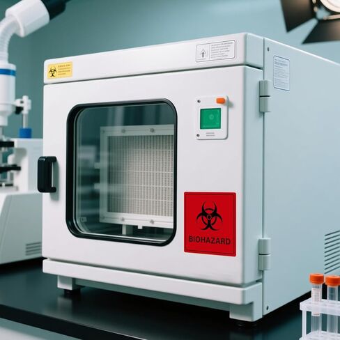 20 عبوة من ملصقات التحذير من المخاطر البيولوجية، مقاس 15.24 سم × 15.24 سم، كبيرة باللون الأحمر ذاتية اللصق، علامة خطر حيوي مقاومة للماء ومقاومة للتمزق، علامات أمان للمختبرات وحاويات النفايات الطبية الخطرة، تحذير للمنشأة in Kuwait