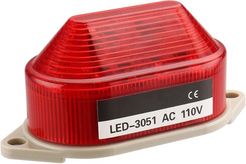 Baomain إشارة صناعية حمراء صغيرة تحذير ضوء ستروب مصباح تحذير LED-3051 التيار المتناوب 110 فولت 2 واط in Kuwait