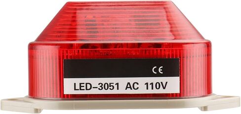 Baomain إشارة صناعية حمراء صغيرة تحذير ضوء ستروب مصباح تحذير LED-3051 التيار المتناوب 110 فولت 2 واط in Kuwait
