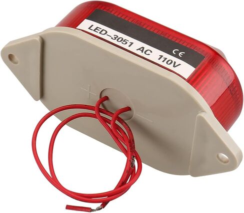 Baomain إشارة صناعية حمراء صغيرة تحذير ضوء ستروب مصباح تحذير LED-3051 التيار المتناوب 110 فولت 2 واط in Kuwait