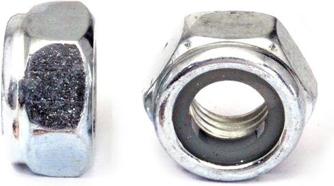 MonsterBolts - M10 Nylon Insert Lock Nuts, DIN 985, Zinc CR+3, 100 Pack in Saudi Arabia
