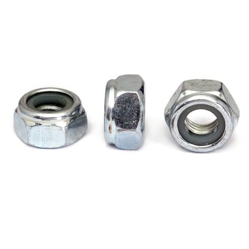 MonsterBolts - M8 Nylon Insert Lock Nuts, DIN 985, Zinc CR+3, 10 Pack in Saudi Arabia