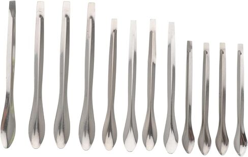 Sosoport 12Pcs Stainless Steel Sampling Measuring Spoon for Laboratory Use and Reliable Lab Measuring Scoops for Experiments and Samples in Saudi Arabia