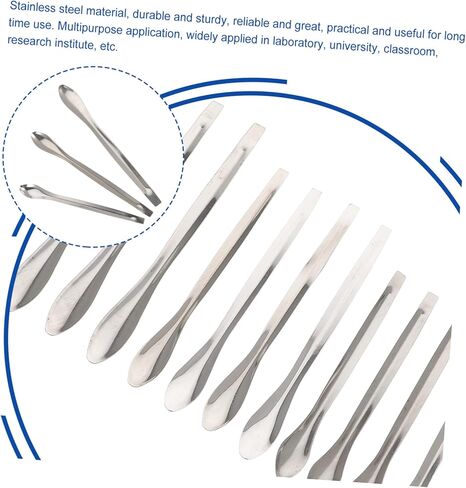 Sosoport 12Pcs Stainless Steel Sampling Measuring Spoon for Laboratory Use and Reliable Lab Measuring Scoops for Experiments and Samples in Saudi Arabia