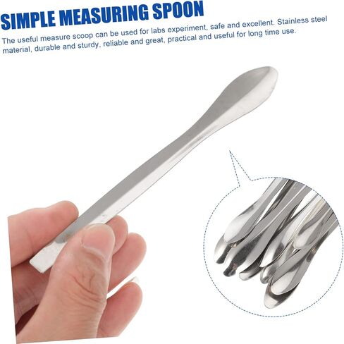 Sosoport 12Pcs Stainless Steel Sampling Measuring Spoon for Laboratory Use and Reliable Lab Measuring Scoops for Experiments and Samples in Saudi Arabia