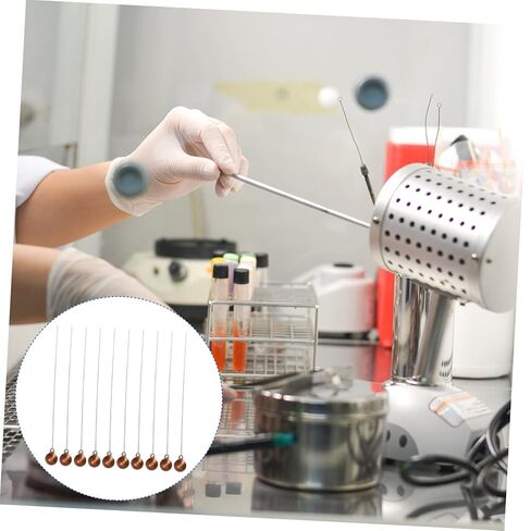 Cabilock 10Pcs Copper Burning Spoons Chemical Combustion Instrument for Safe Laboratory Experiments Design with Long Handle for Heat Applications and Reagent Mixing in Saudi Arabia