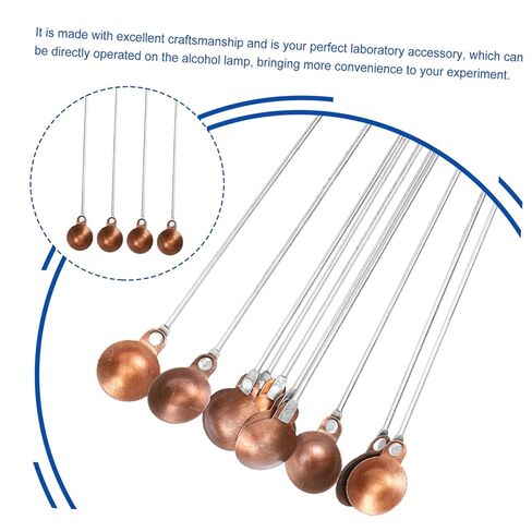 Cabilock 10Pcs Copper Burning Spoons Chemical Combustion Instrument for Safe Laboratory Experiments Design with Long Handle for Heat Applications and Reagent Mixing in Saudi Arabia
