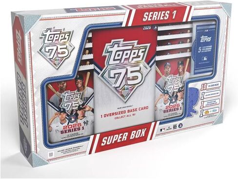 صندوق بطاقات التداول 2026 Topps Baseball Series 1 Super Box (حزمة حصرية مكونة من 5 بطاقات فضية) in Saudi Arabia
