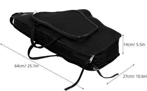 حقيبة ظهر ألتو ساكسفون مضادة للماء ومضادة للصدمات مع أشرطة قابلة للتعديل وحقيبة تخزين عالمية للسفر والأداء باللون الأسود in Kuwait