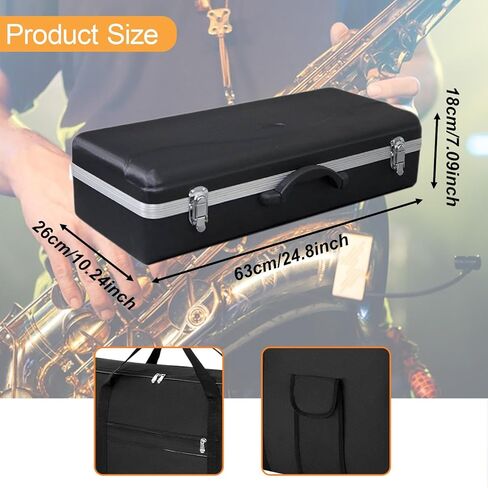 Alto Saxophone Case,Carrying Portable Padded Lightweight Carry Case Shockproof Sax Gig Bag Saxophone Storage Bag in Kuwait