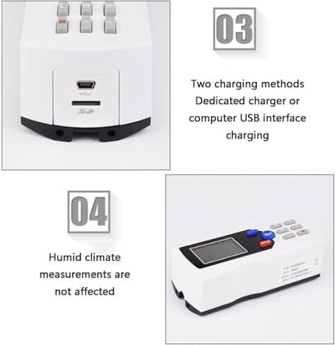 Surface Roughness Tester, Handheld Digital Profilometer w/Display, 160μm Measurement Range, 0.001μm High Accuracy, 100 Data Storage Slots, for Inspection in Saudi Arabia