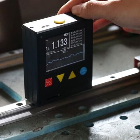 Handheld Surface Roughness Tester Meter,Industrial High Precision Roughness Gauge,Curve Display,Parameters (um) Ra/RZ/Rq/Rt/RP/RV/RC,Stroke Length 5.6mm in Saudi Arabia