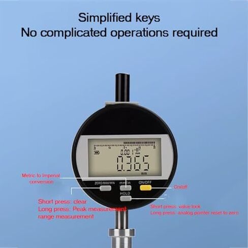 Digital Surface Roughness Tester, Handheld Surface Roughness Tester, Measuring Range: 0-6.5mm, Measuring Accuracy: ±0.003mm, Metric and Imperial Convertible in Saudi Arabia
