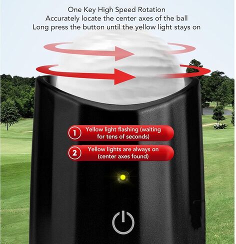 Fockety Golf Ball Spinng Balancer، علامة كرة الجولف مع رسم الجاذبية التلقائي، بطانة كرة الجولف الإلكترونية، أداة تحديد المحاذاة لوضع دقيق، محبي الجولف والمتحمسين in Saudi Arabia