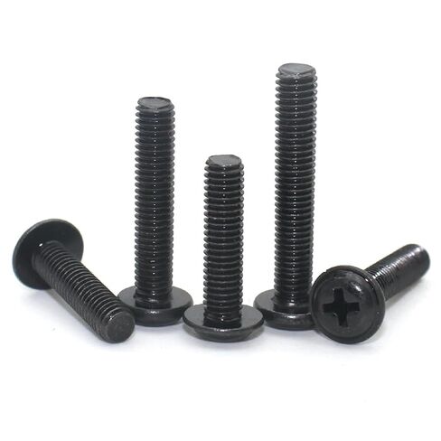 Black Carbon Steel M2 M2.5 M3 M3.5 M4 M5 M6 6/8/10/12MM Cross Pan Round Head with Washer Collar Screw Bolt 90/40/20/10 Pcs(10mm,M4X20pcs) in Saudi Arabia