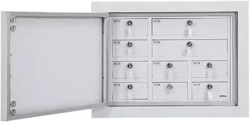 Mobile Phone Storage Cabinet Steel Mobile Phone Safe Drawer-Type Mobile Phone Storage Cabinet,Flannel Lining Sturdy and Durable,Suitable for School Training Institutions（10 Grid） in Saudi Arabia