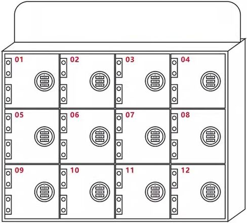 Mobile Phone Storage Cabinet - Wall-Mounted Transparent Organizer for Classroom - Cell Phone Locker to Keep Devices Secure and Organized（60 grids） in Saudi Arabia