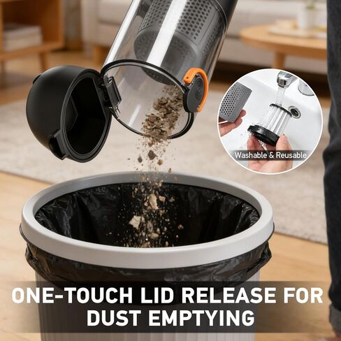 مكنسة سيارة محمولة لاسلكية، 18000 باسكال 4 في 1 مكنسة كهربائية محمولة ومنفضة هواء 2 وضعية شفط نفخ وتضخيم الطاقة، مكنسة كهربائية بدون فرشاة مع فوهات متعددة للسيارة ولوحات المفاتيح والمكتب والحيوانات الأليفة in Kuwait