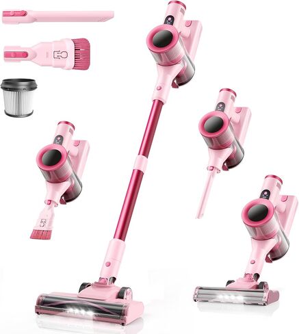 Dzaki Cordless Vacuum Cleaner, Stick Vacuum with Smart LED Display, 50KPA 55Mins Vacuum Cleaners for Home, Powerful Suction, Anti-Tangled Lightweight Rechargeable Vac for Pet Hair, Carpet in Saudi Arabia